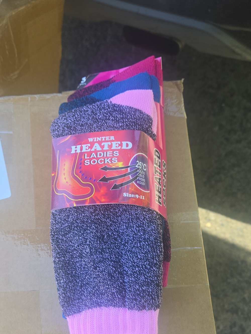 3 Pair Winter Heated Ladies Socks  Size 9-11